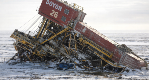 붕괴된 석유 시추 리그 Donyon 26