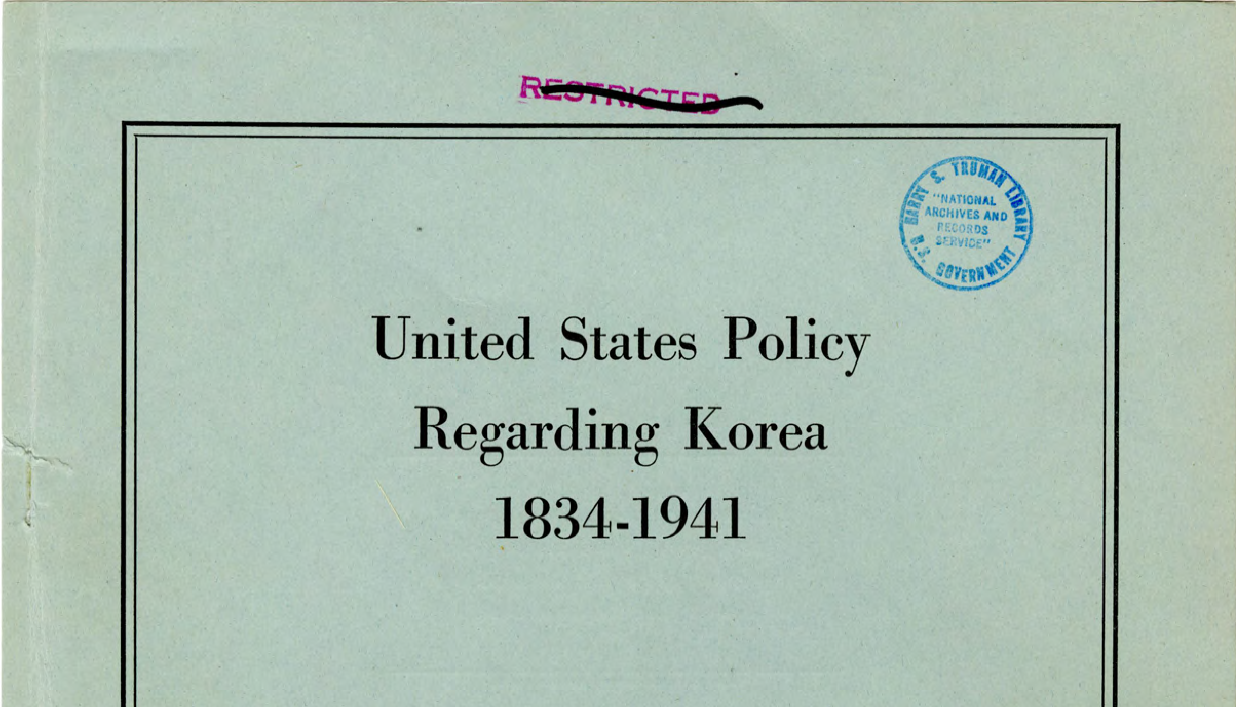 (원본)미국의 대한(對韓) 정책 1834-1941-썸네일