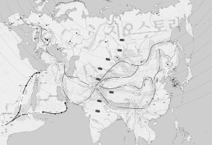 인류 이동 경로 지도
