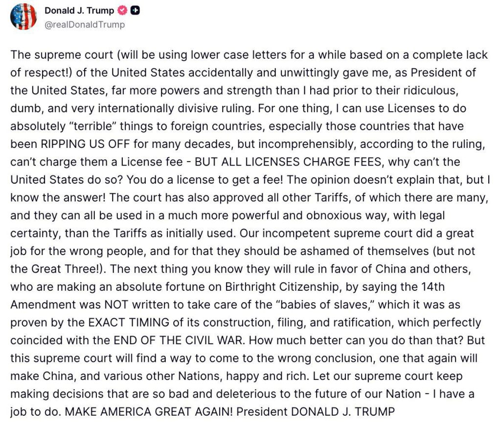 트럼프 대법원 위협 트루스 글