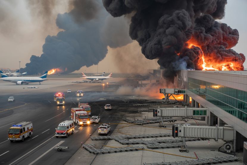 트럼프의 ‘97% 파괴’ 발언 직후, 조롱하듯 이란 쿠웨이트 국제공항 폭격