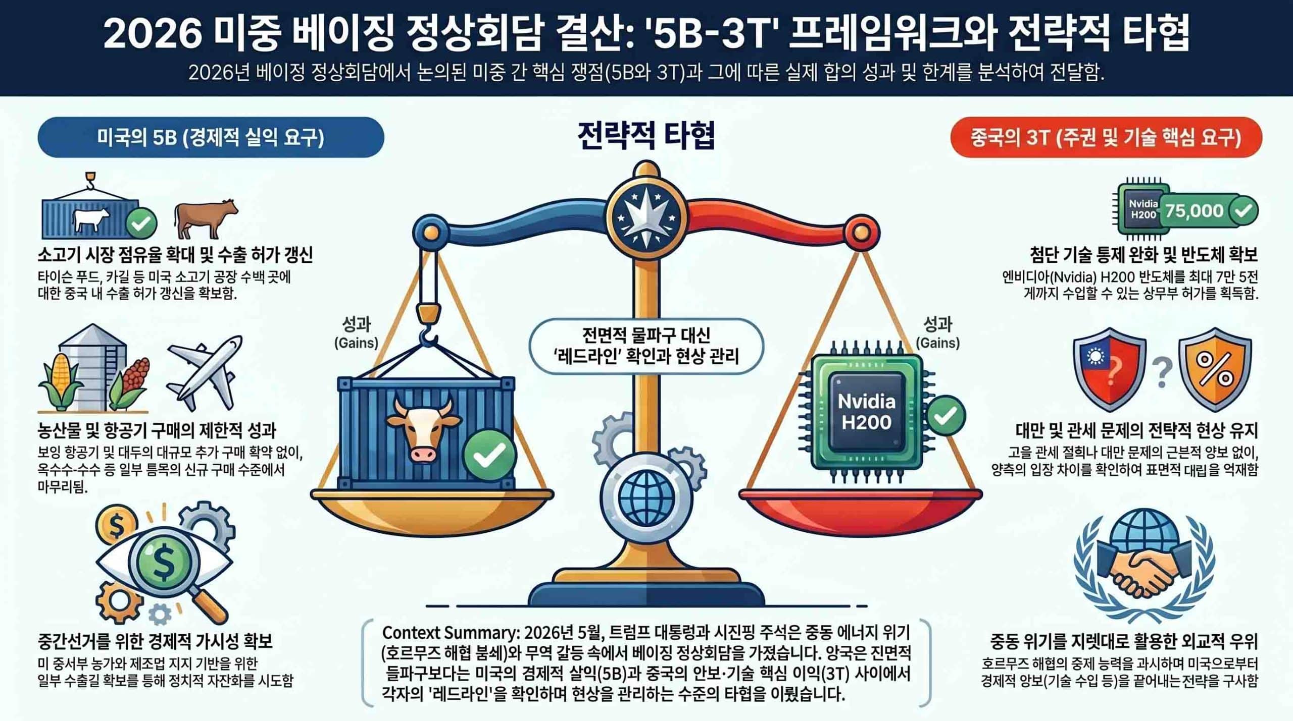 2026년 미중 정상회담 주요 결과: 무역 합의와 반도체 규제