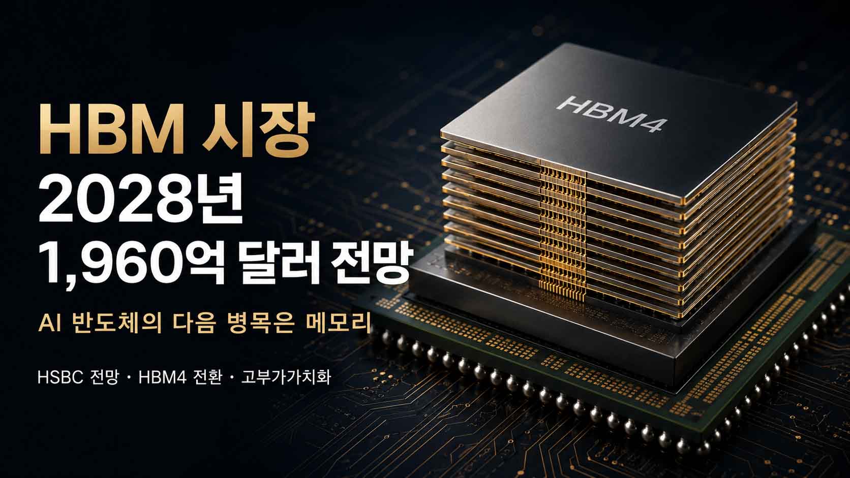 HSBC가 보는 AI 메모리 슈퍼사이클의 다음 단계는 HBM4다