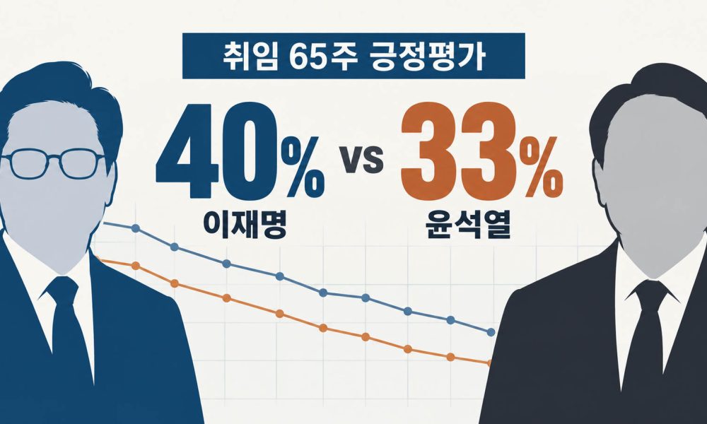 윤석열-이재명 지지율 비교