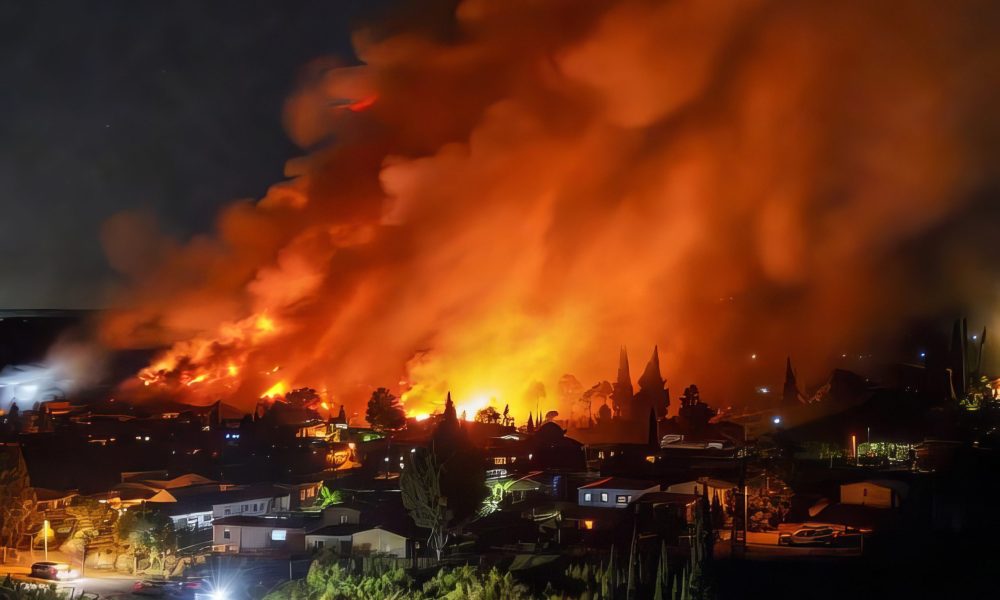 칠레 중부 지역에서 발생한 대규모 산불이 주택가로 빠르게 번짐에 따라 칠레 정부가 해당 지역에 비상사태를 전격 선포했다.